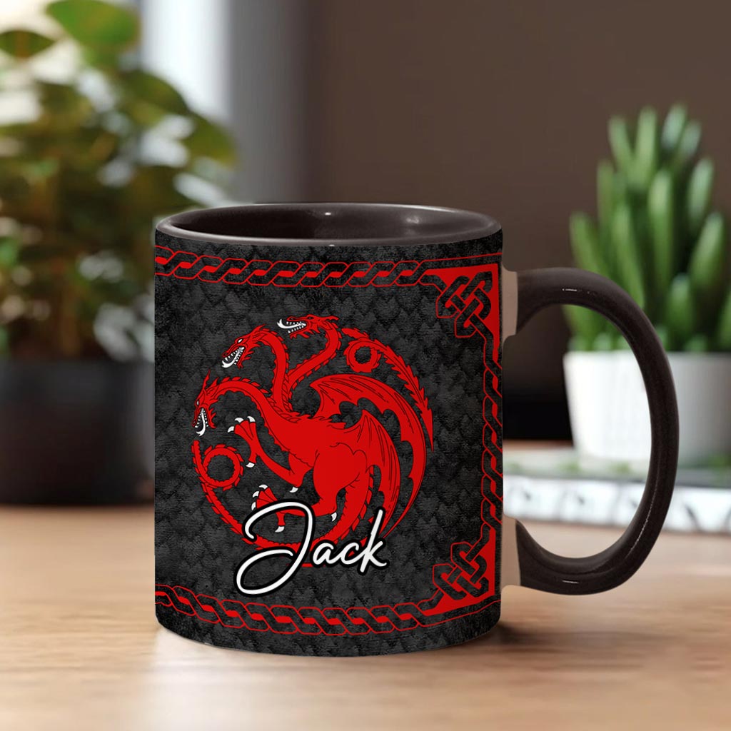 Personalized Accent Mug with Dragon Design for Coffee Lovers