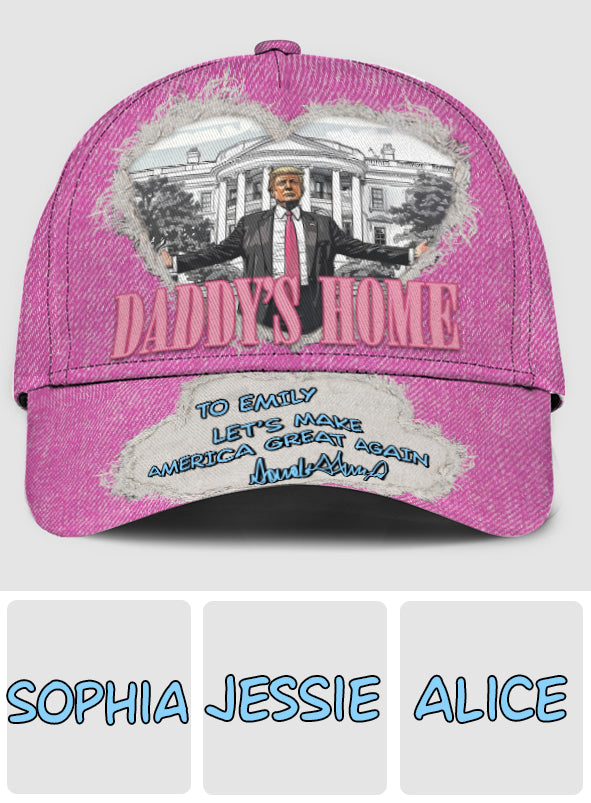Personalized Classic Cap Daddy's Home Custom Name Gift for Dad