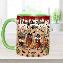 Load image into Gallery viewer, Personalized Pumpkin Spice Latte Accent Mug Custom Name Gift
