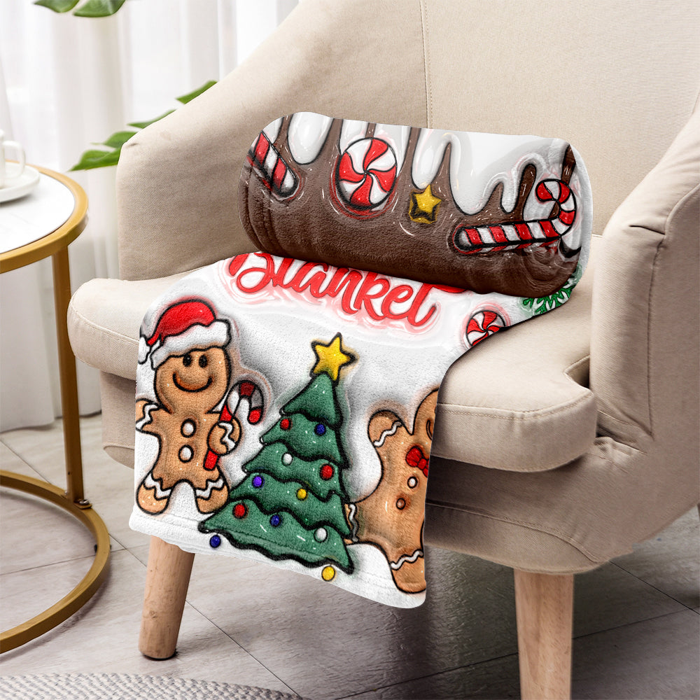 Personalized Christmas Movie Watching Blanket Custom Name Gift