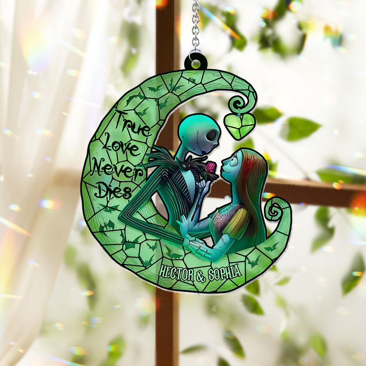 Personalized Nightmare Suncatcher Ornament Unique Gift for Couples