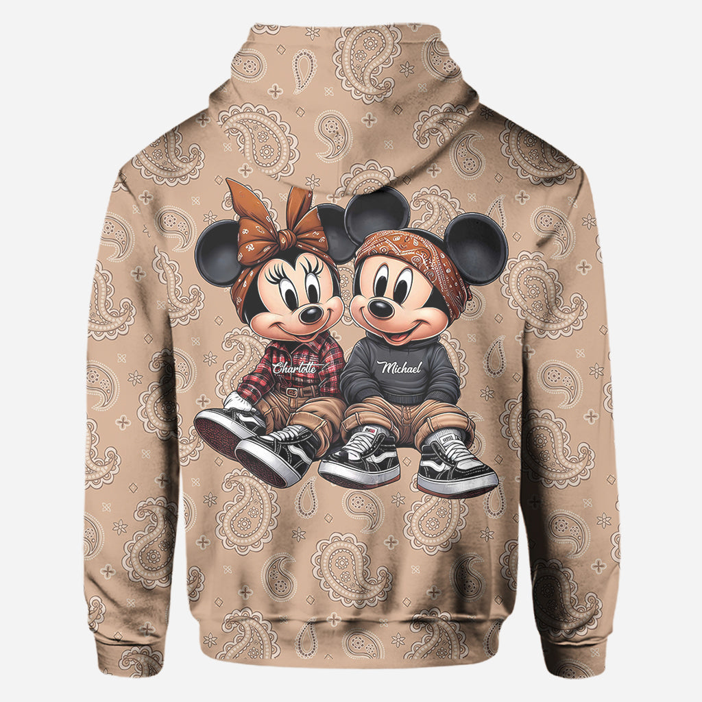 Personalized All Over Shirt Cute Mouse Couple Gift for Anniversary