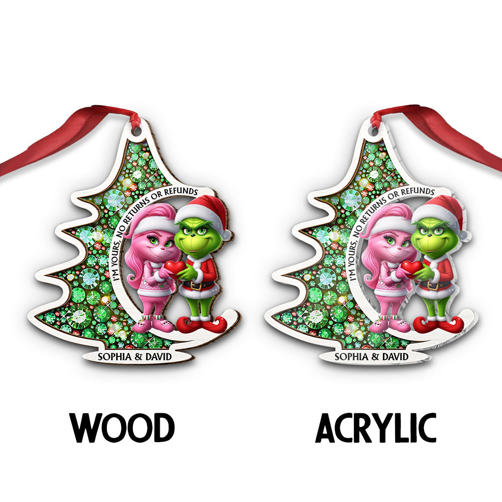 Personalized Grinch Christmas Tree Ornament Custom Gift