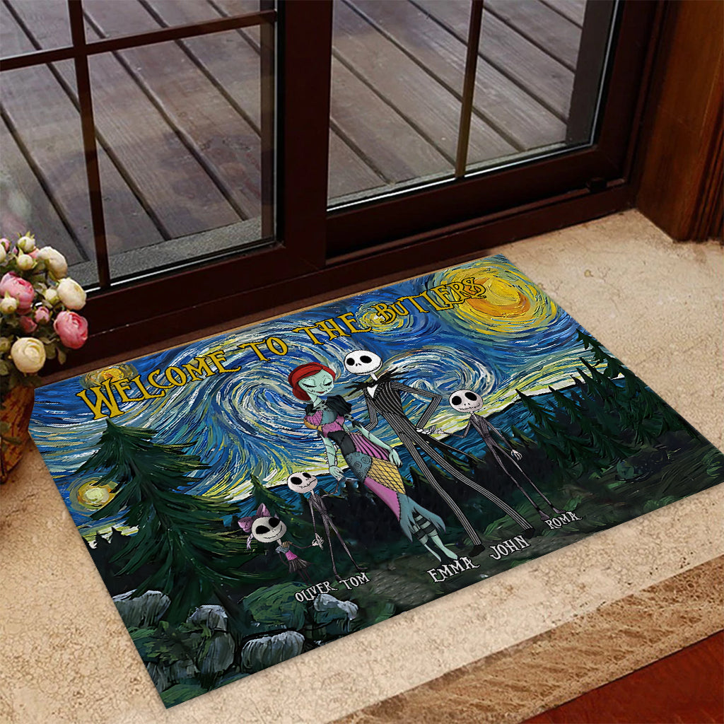 Personalized Nightmare Doormat Custom Welcome Mat for Family