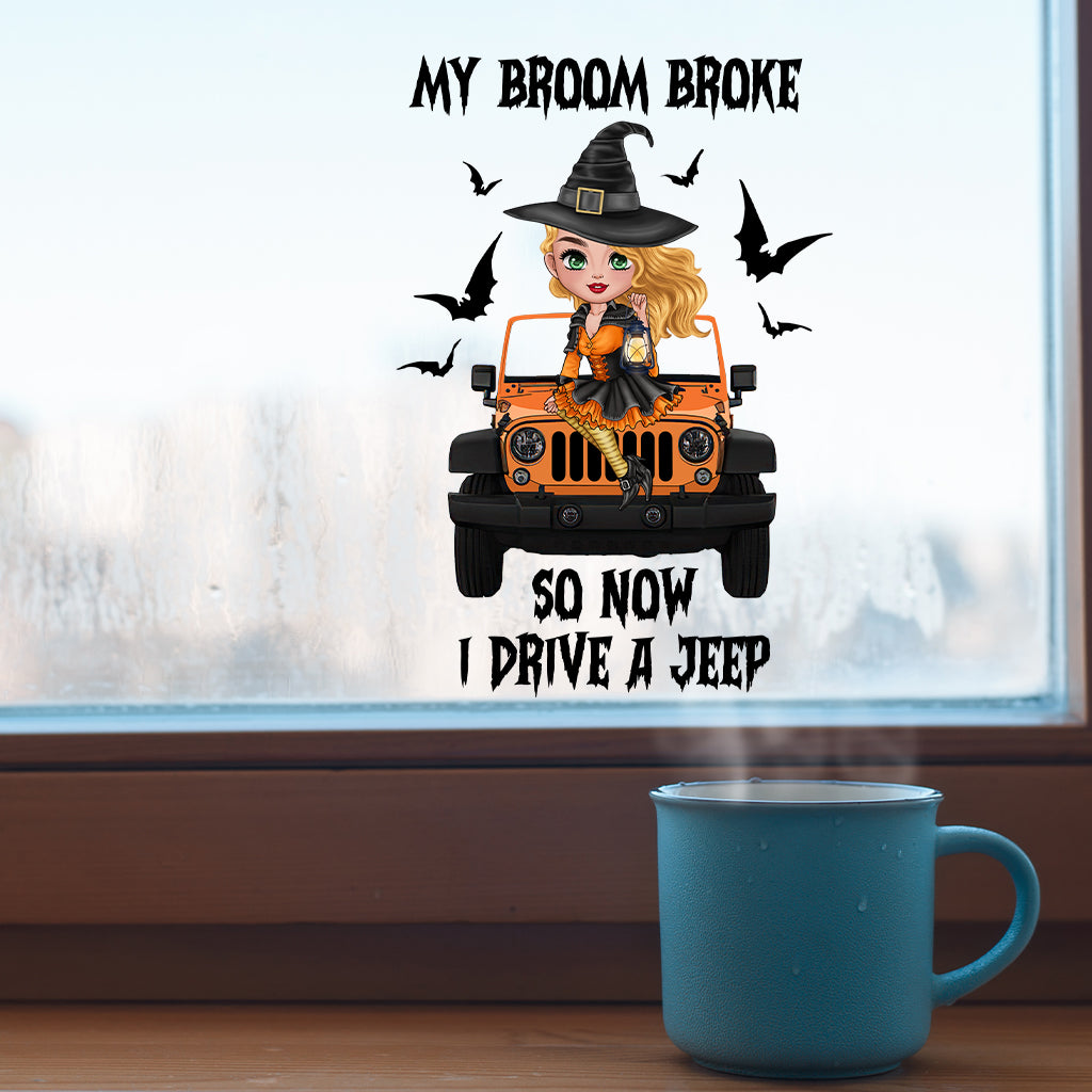 Personalized Witch Decal for Car, Jeep, Halloween Gift