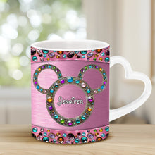 Load image into Gallery viewer, Personalized Heart Handle Mug Custom Name Gift for Mom
