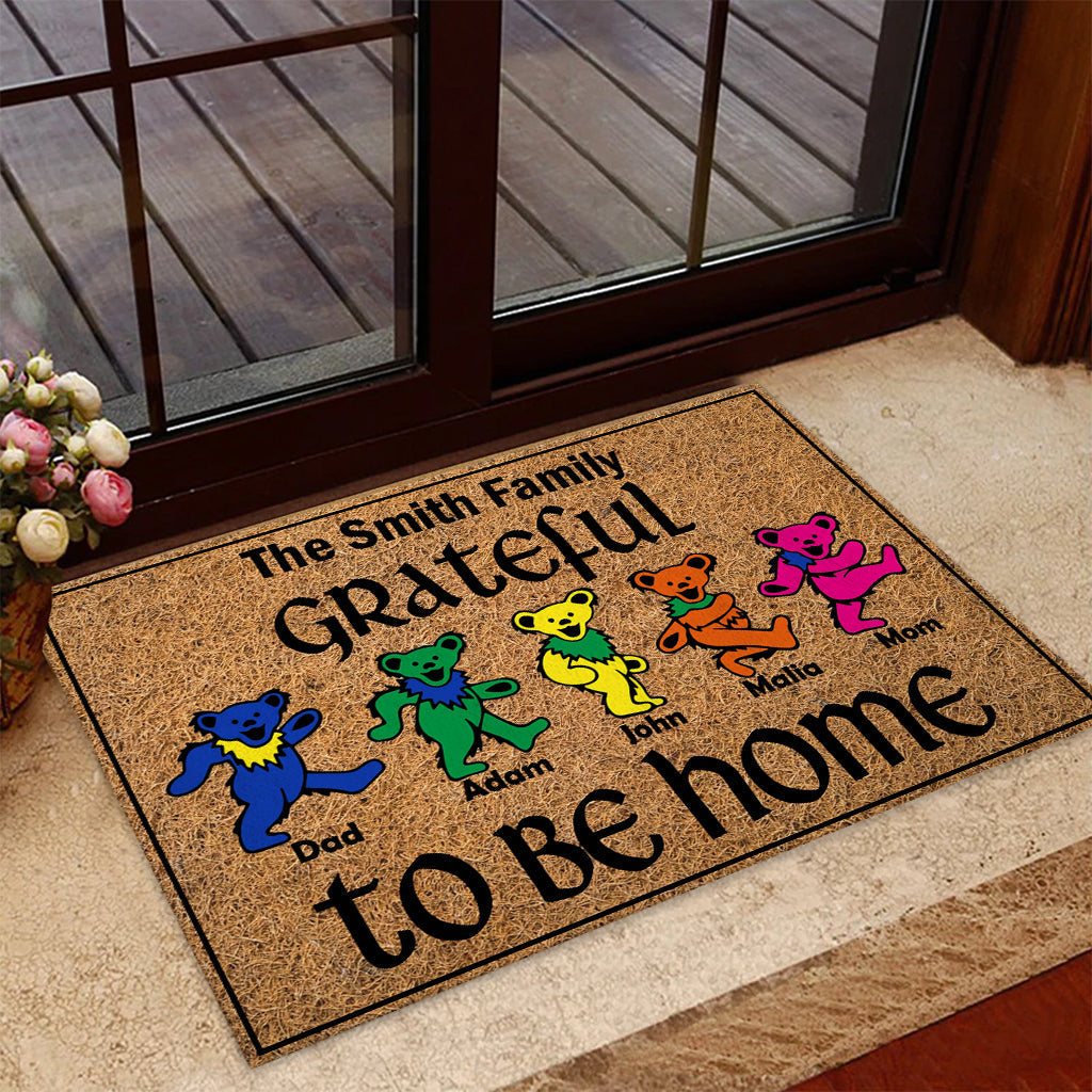 Personalized Family Doormat Grateful To Be Home Gift