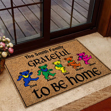 Load image into Gallery viewer, Personalized Family Doormat Grateful To Be Home Gift
