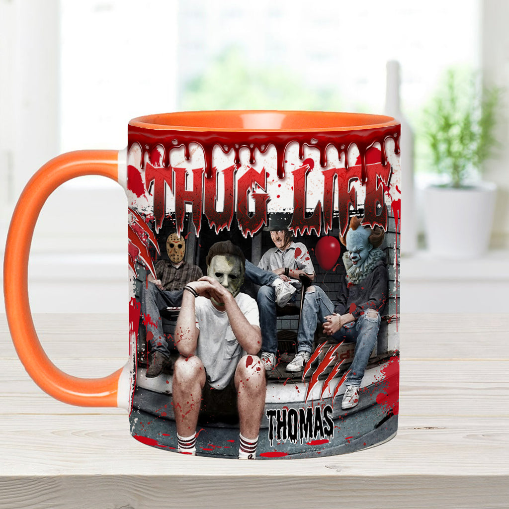 Personalized Thug Life Accent Mug Custom Name Gift for Halloween