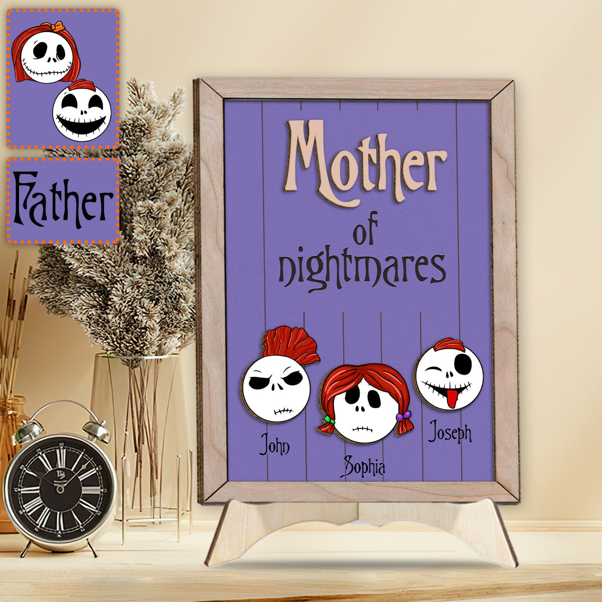 Personalized 2 Layered Wood Sign for Family Gift Decor