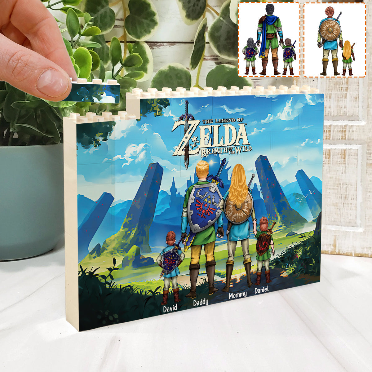 Personalized Hero's Legend Building Brick Block Gift for Dad