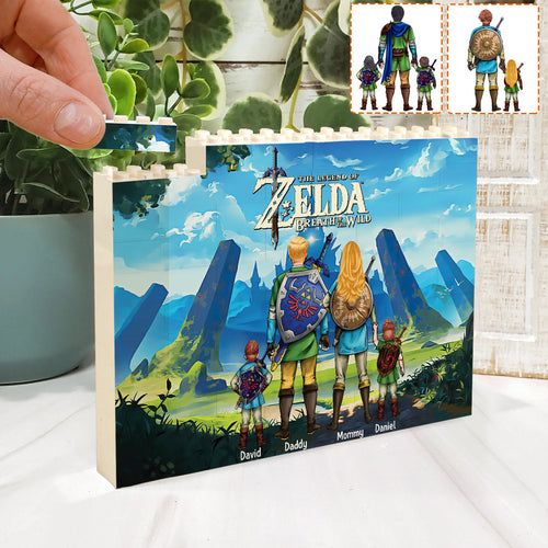 Personalized Hero's Legend Building Brick Block Gift for Dad