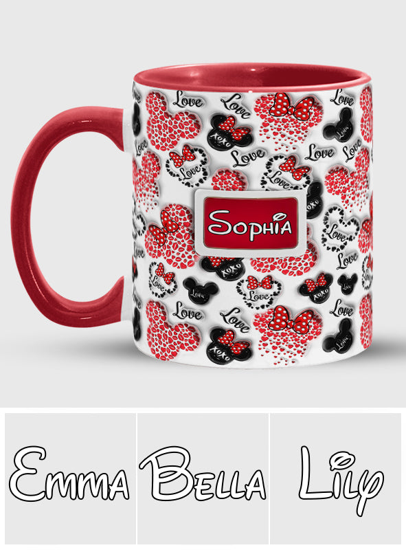 Personalized Mouse Accent Mug Custom Name Gift for Her