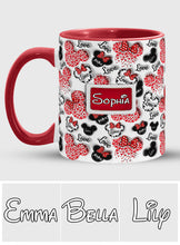 Load image into Gallery viewer, Personalized Mouse Accent Mug Custom Name Gift for Her
