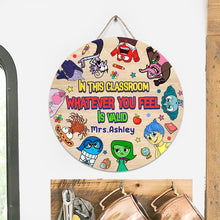 Load image into Gallery viewer, Personalized Round Wood Sign Classroom Decor Gift for Teacher
