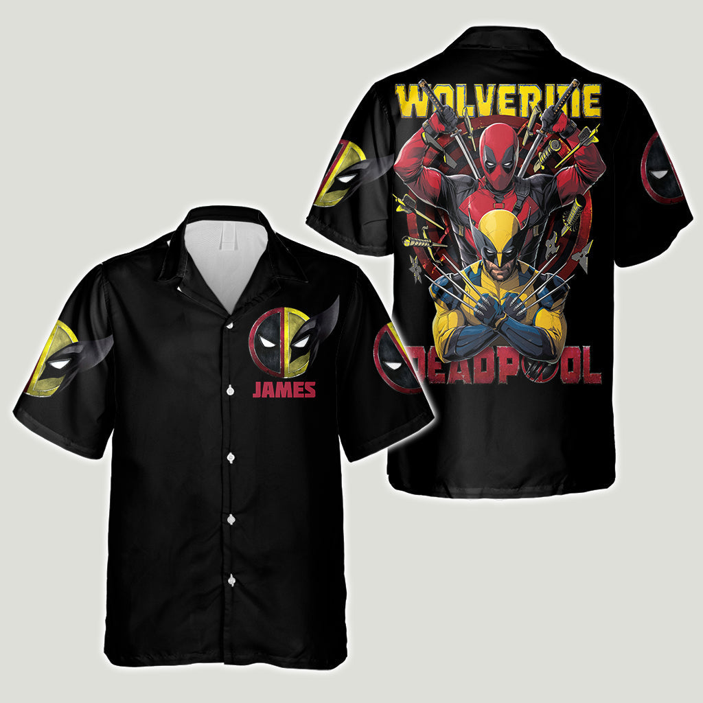 Personalized Marvel Character Hawaiian Shirt Custom Name Gift