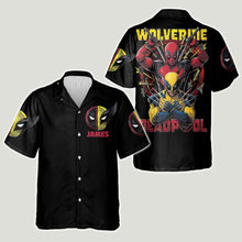 Load image into Gallery viewer, Personalized Marvel Character Hawaiian Shirt Custom Name Gift

