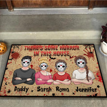 Load image into Gallery viewer, Personalized Halloween Horror Family Doormat Custom Name Gift
