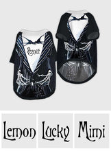 Load image into Gallery viewer, Personalized Skellington Dog Shirt Custom Pet Costume
