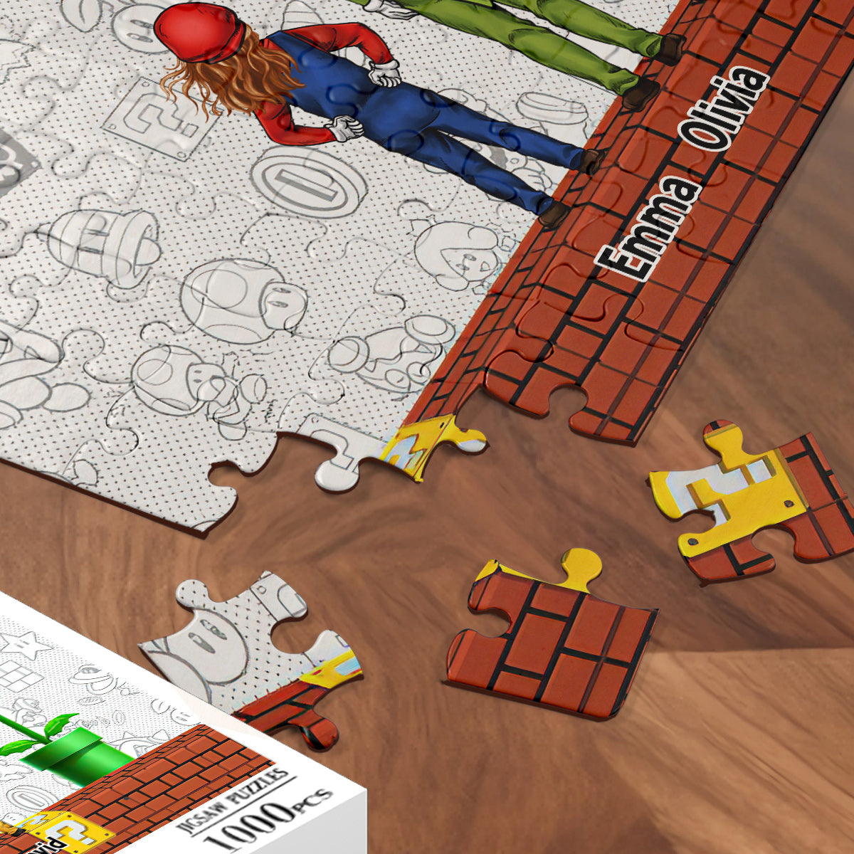 Personalized Super Plumber Jigsaw Puzzle Custom Name Gift for Dad