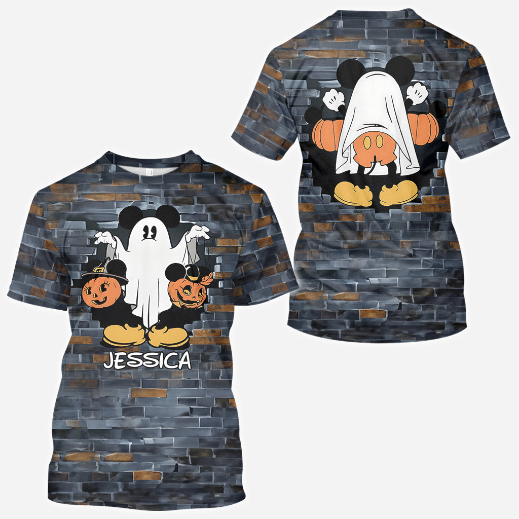 Funny Personalized Ghost Mouse All Over Shirt for Kids & Adults