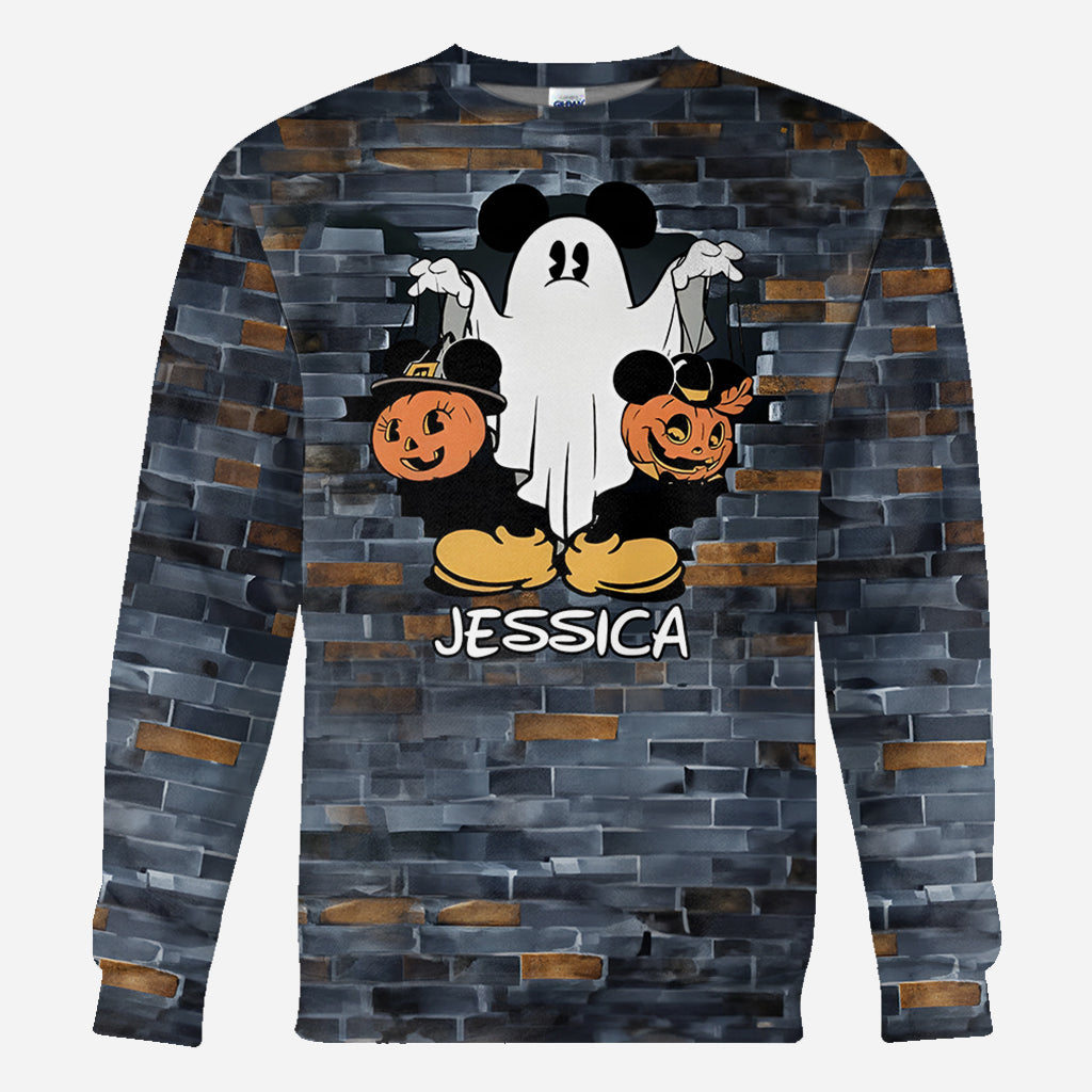Funny Personalized Ghost Mouse All Over Shirt for Kids & Adults