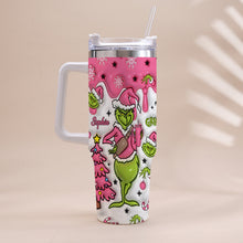 Load image into Gallery viewer, Personalized Grinch Christmas Tumbler with Handle Custom Name Gift
