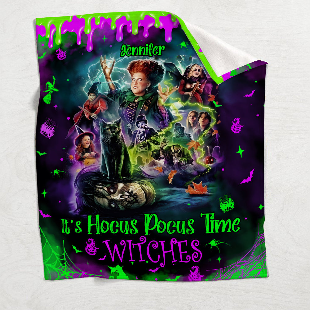 Personalized Witches Blanket Custom Name Halloween Gift