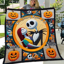 Load image into Gallery viewer, Personalized Nightmare Before Christmas Quilt for Couples - Custom Name Gift
