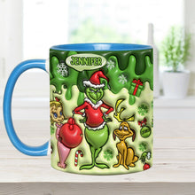 Load image into Gallery viewer, Personalized Grinch Accent Mug &amp; Coaster Custom Name Gift
