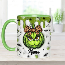 Load image into Gallery viewer, Personalized Grinchy Grandma Accent Mug Custom Name Gift
