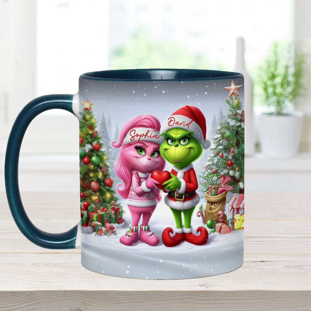 Personalized Merry Grinchmas Accent Mug Custom Name Gift for Christmas