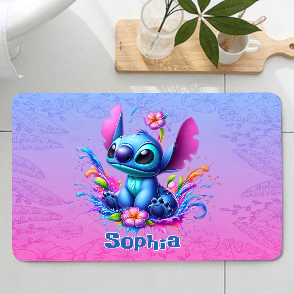 Personalized Ohana Bathroom Curtain & Mats Set Unique Gift for Kids