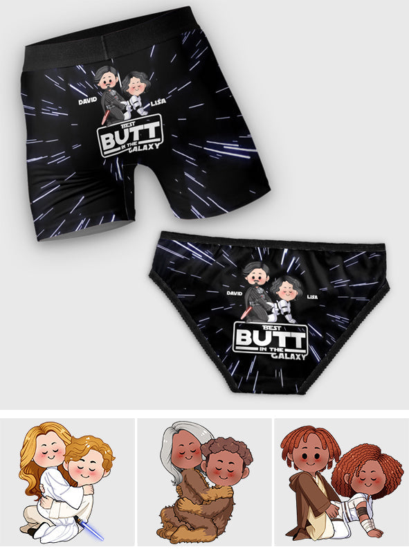 Personalized Best Butt in the Galaxy Women's Briefs & Men's Boxer Briefs Custom Name Gift