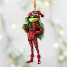 Load image into Gallery viewer, Personalized Grinch Lady Christmas Ornament Custom Gift
