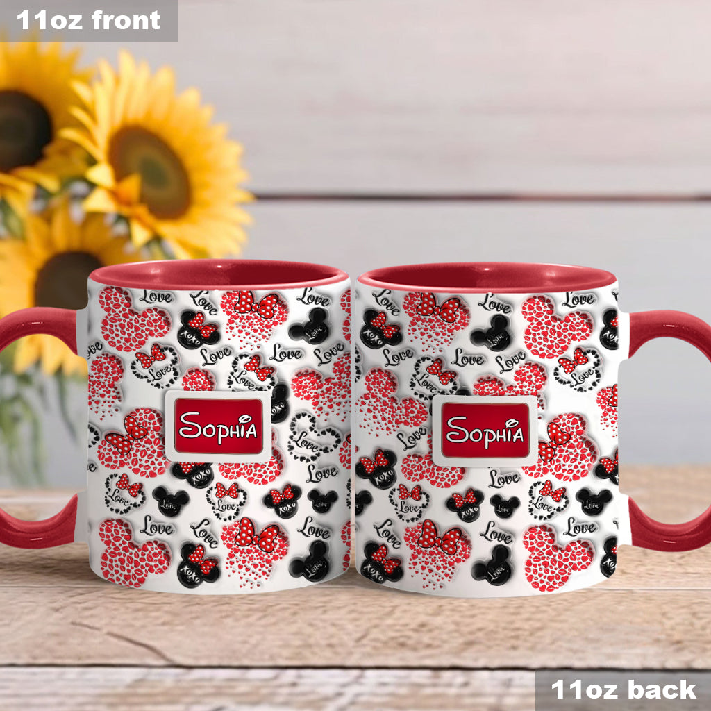Personalized Mouse Accent Mug Custom Name Gift for Her