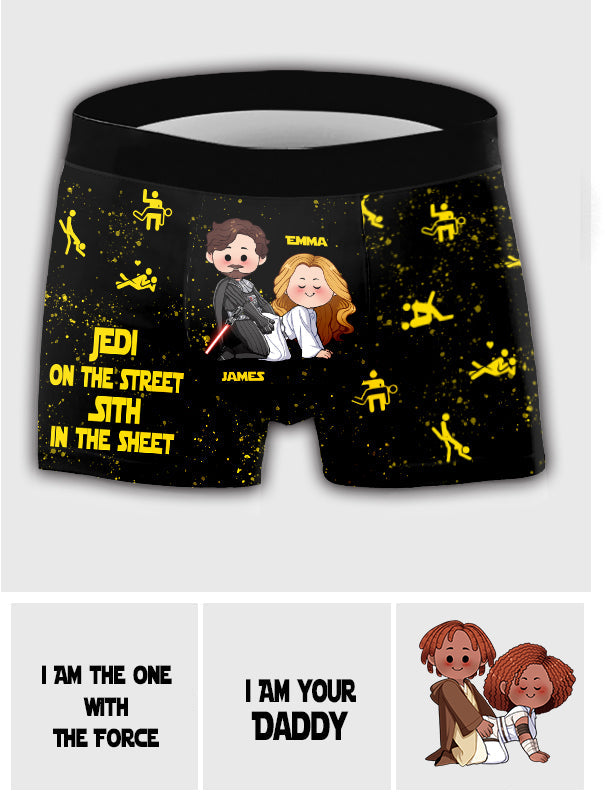 Personalized Jedi Sith Men's Boxer Briefs Custom Name Gift