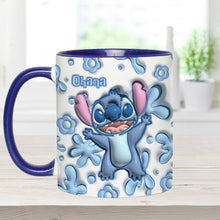 Load image into Gallery viewer, Personalized Ceramic Accent Mug Ohana Design Custom Name Gift
