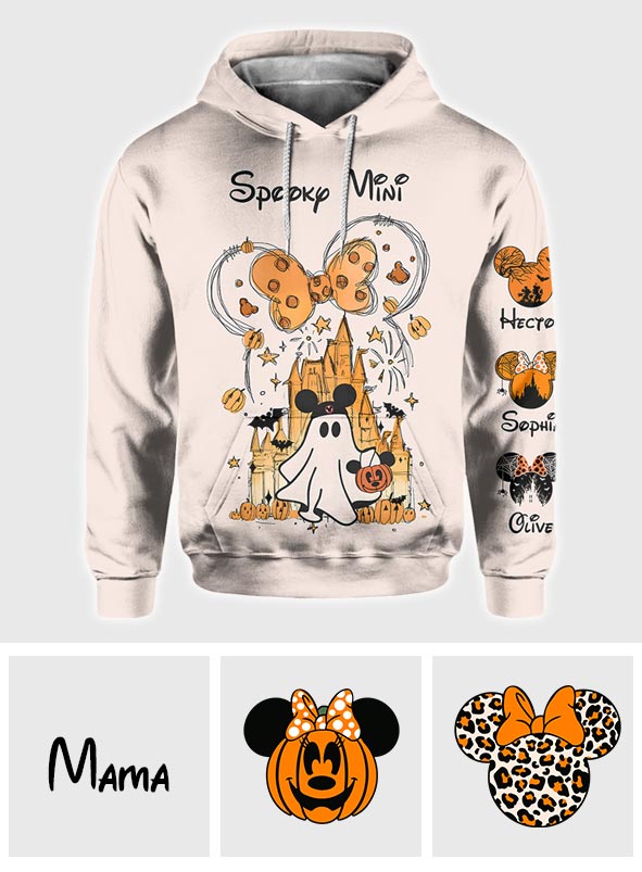 Personalized Halloween All Over Shirt Custom Name Gift for Mom