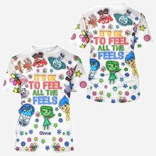 Load image into Gallery viewer, Personalized All Over Shirt with Fun 'All The Feels' Design for Kids
