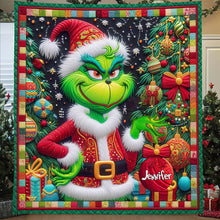 Load image into Gallery viewer, Personalized Grinchmas Quilt Holiday Gift for Kids &amp; Family

