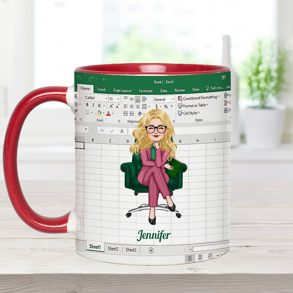 Personalized Accent Mug Custom Colleague Gift with Name