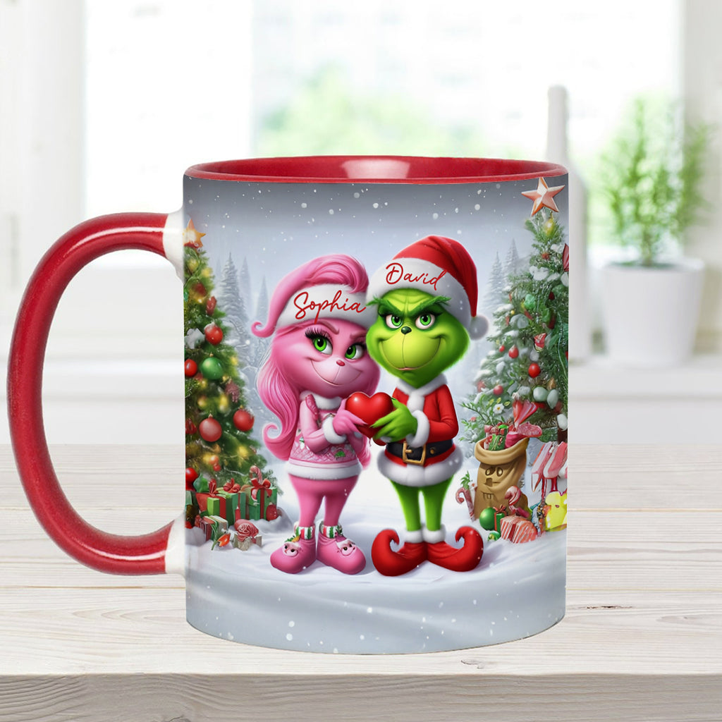 Personalized Merry Grinchmas Accent Mug Custom Name Gift for Christmas