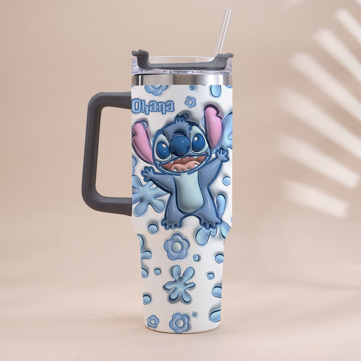 Personalized Ohana Tumbler with Handle Custom Design Gift