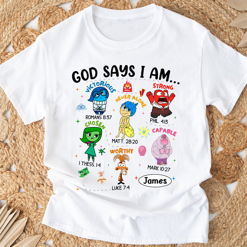 Personalized God Says I Am T-shirt & Hoodie for Kids