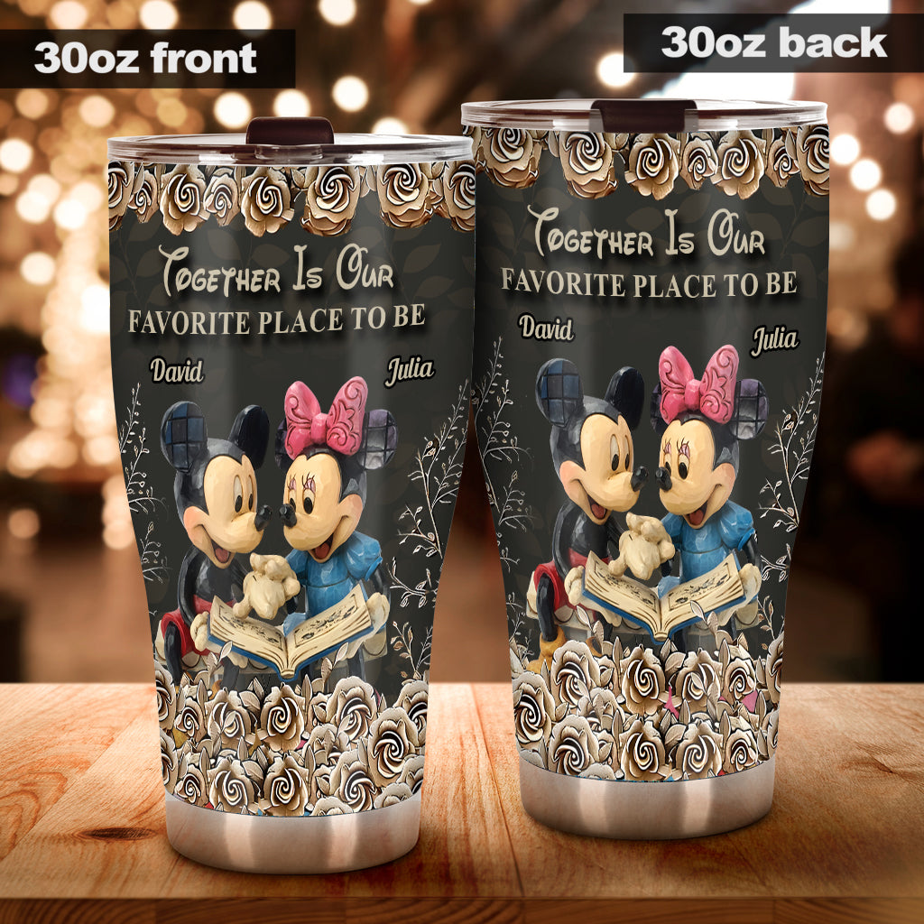 Personalized Mickey Mouse Tumbler Custom Name Gift for Couple