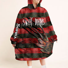 Load image into Gallery viewer, Personalized Sweet Dreams Blanket Hoodie Custom Name Gift for Halloween
