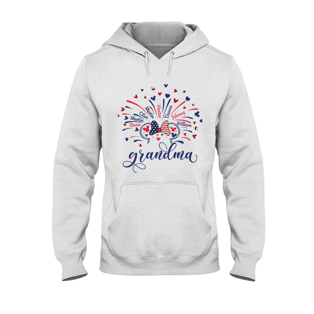 Personalized Firework Mouse T-shirt & Hoodie for Family | 4th of July Gift