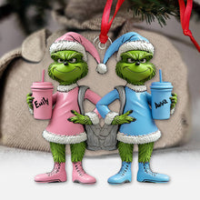 Load image into Gallery viewer, Personalized Grinch Transparent Ornament Custom Gift for Friends
