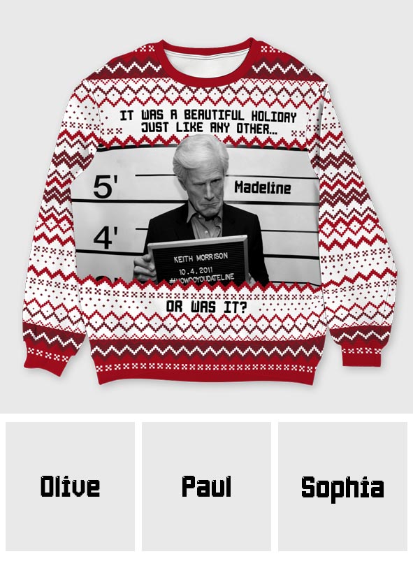 Personalized Holiday Ugly Sweater Custom Name Gift Idea